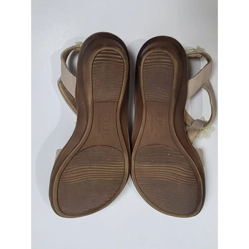 Soul Naturalizer Womens Tan Strappy Sandals Shoes Size 6